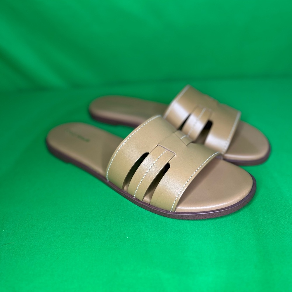 Cole Haan Tan Slide Sandals